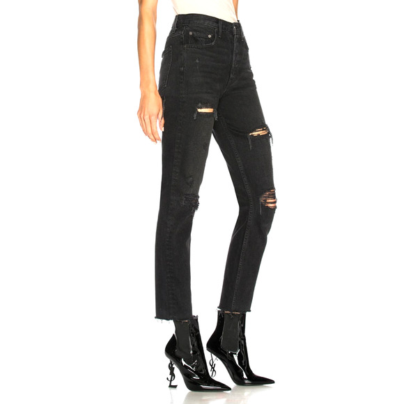 GRLFRND The Karolina distressed high rise skinny jeans Travelin Band Sz 24 NEW - Picture 3 of 14